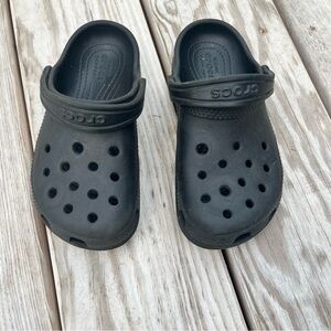 CROCS Black Sandals with Signature Perforated Design
